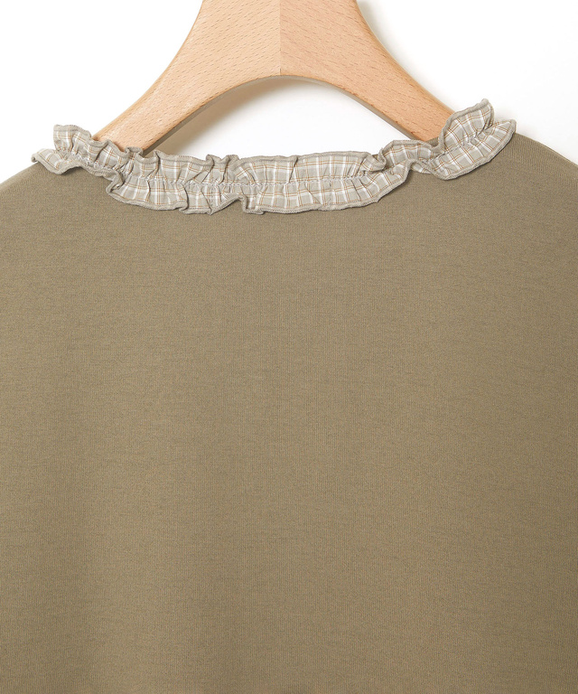 フリル襟 長袖 Tシャツ