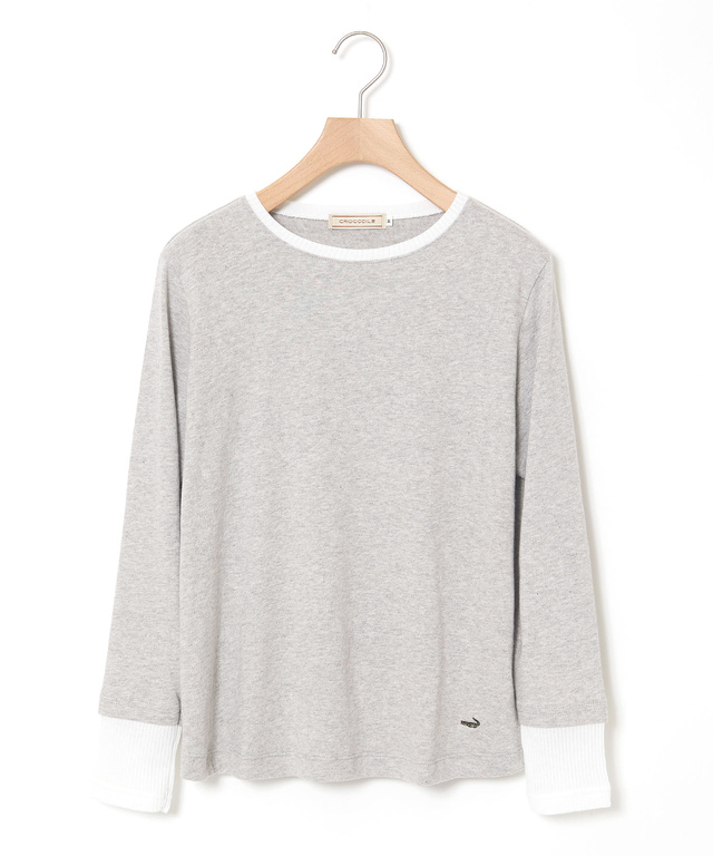 レイヤード風 長袖 Tシャツ