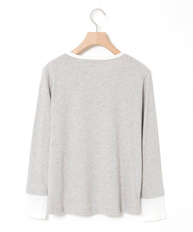 レイヤード風 長袖 Tシャツ