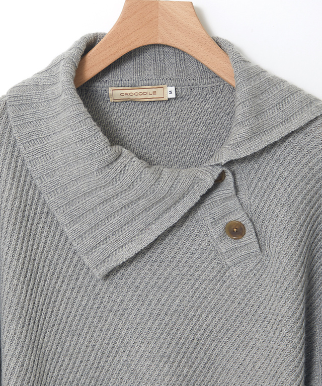 ツイル デザインカラー プルオーバーニット