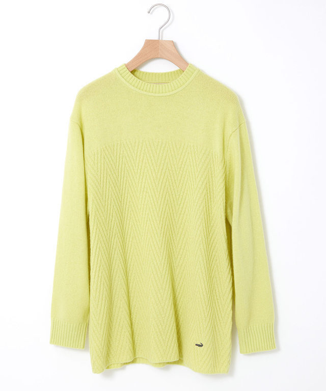 クルーネックニットチュニック