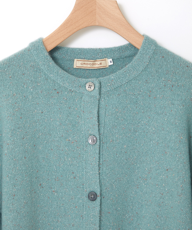 シルクブレンド ネップ ニットカーディガン