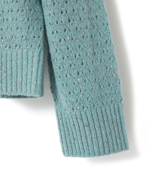 シルクブレンド ネップ ニットカーディガン