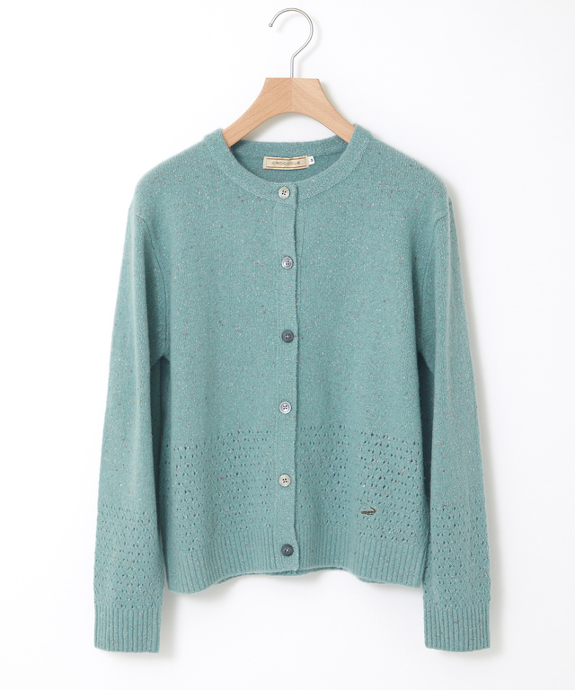 シルクブレンド ネップ ニットカーディガン