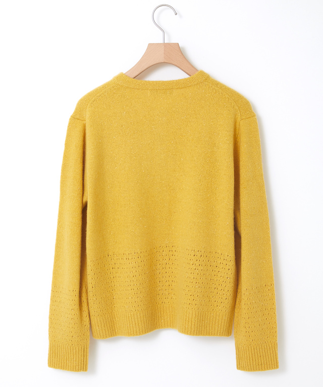 シルクブレンド ネップ ニットカーディガン