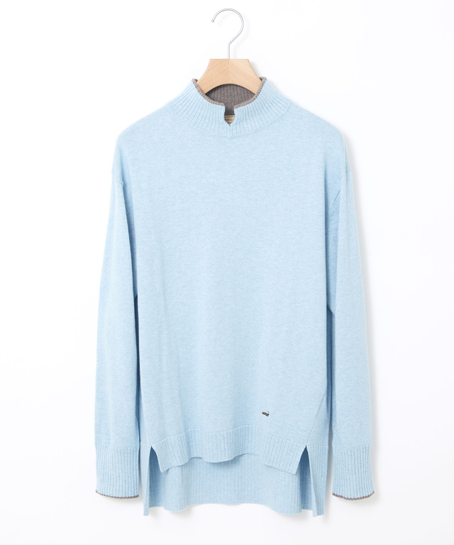 ハイネック ニット プルオーバー【手洗いOK】