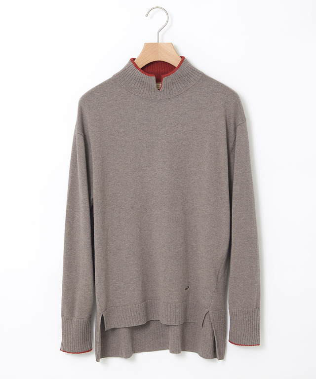 ハイネック ニット プルオーバー【手洗いOK】