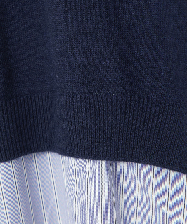 ストライプ ドッキング ニット【手洗いOK】【オンラインショップ限定】