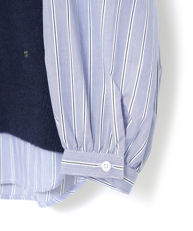 ストライプ ドッキング ニット【手洗いOK】【オンラインショップ限定】