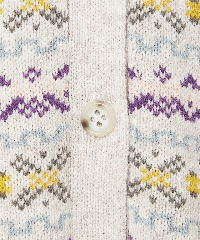 ウールブレンド フェアアイル柄 ニット ベスト【手洗いOK】