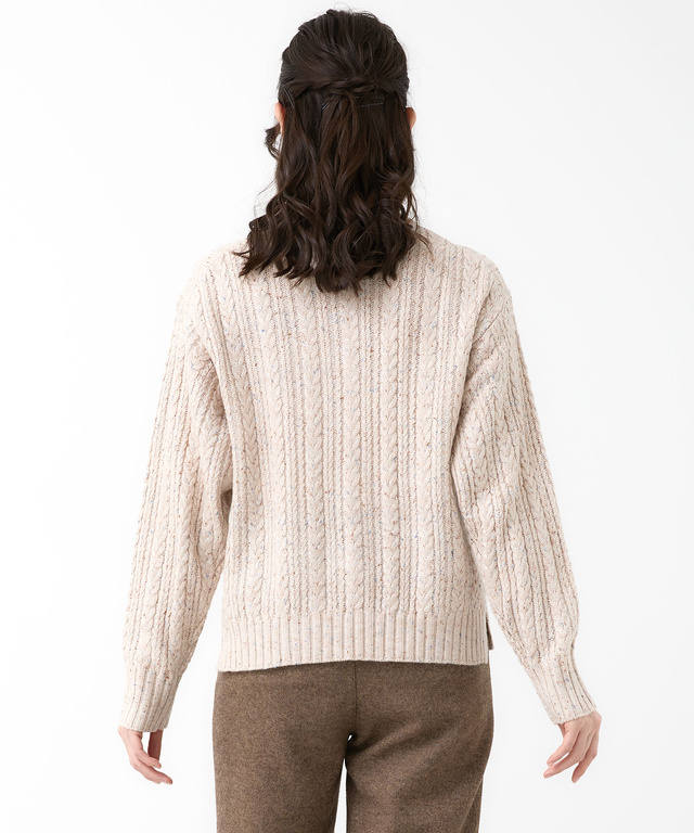 ウールブレンド ネップ ニット【手洗いOK】