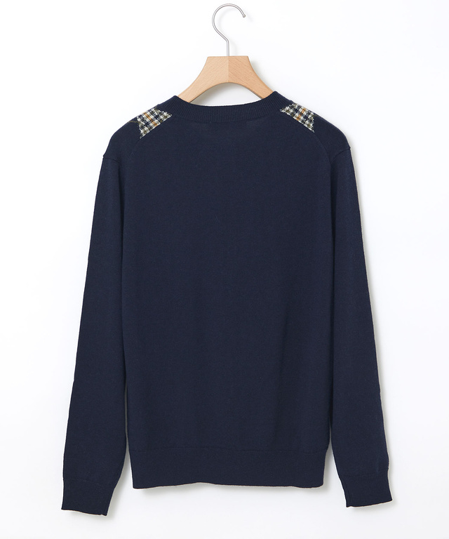 クロコダイルタータン アーガイル柄 カーディガン