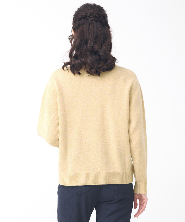 ボトルネック プルオーバーニット 