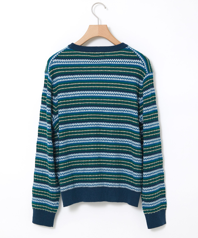 マルチカラーボーダー プルオーバー ニット【手洗いOK】