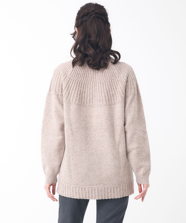 ウール マルチネップ ニットチュニック【手洗いOK】