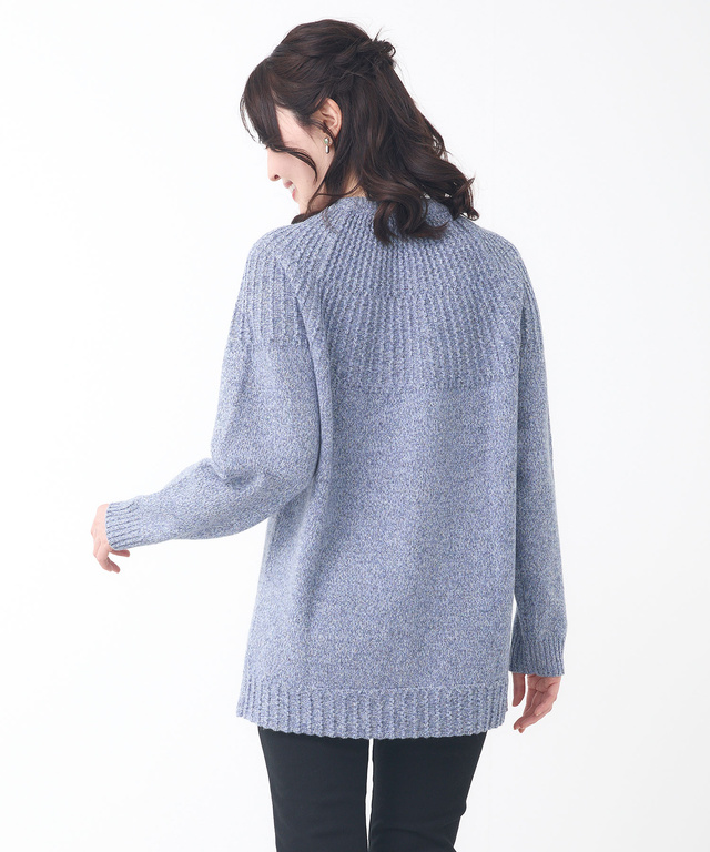 ウール マルチネップ ニットチュニック【手洗いOK】