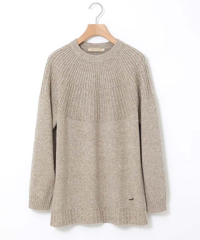 ウール マルチネップ ニットチュニック【手洗いOK】