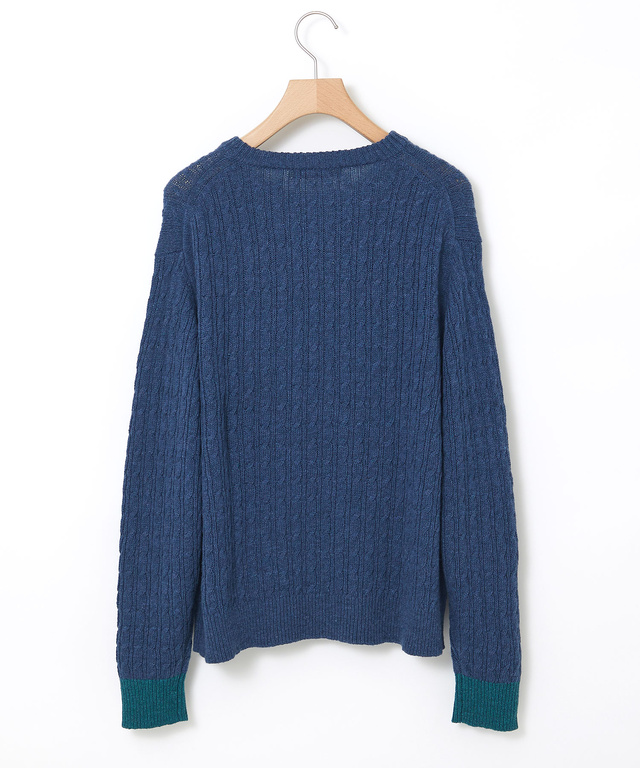 ウール ケーブルニット プルオーバー【手洗いOK】