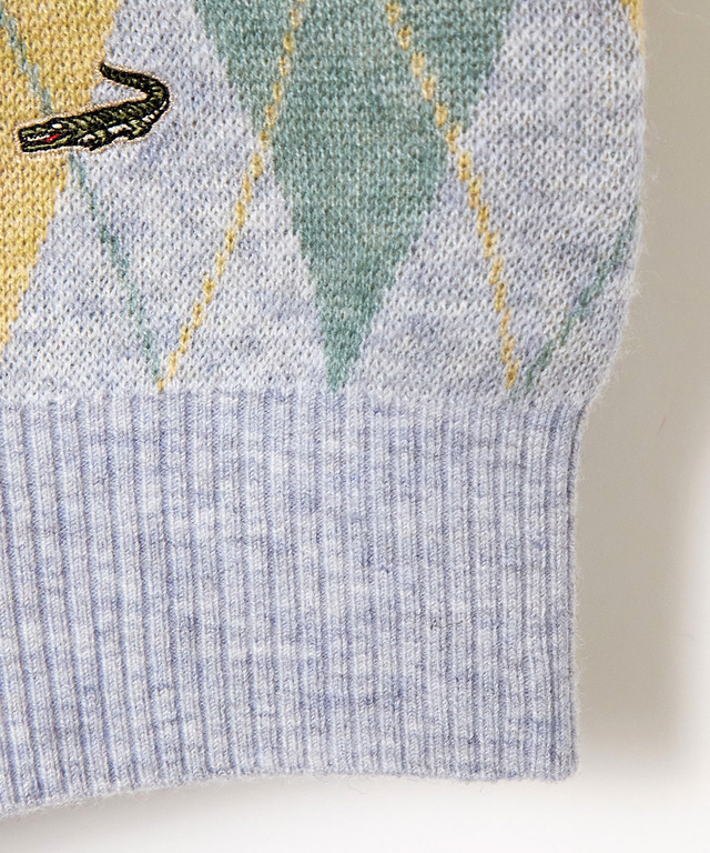 ウールブレンド アーガイル柄 ニット【手洗いOK】