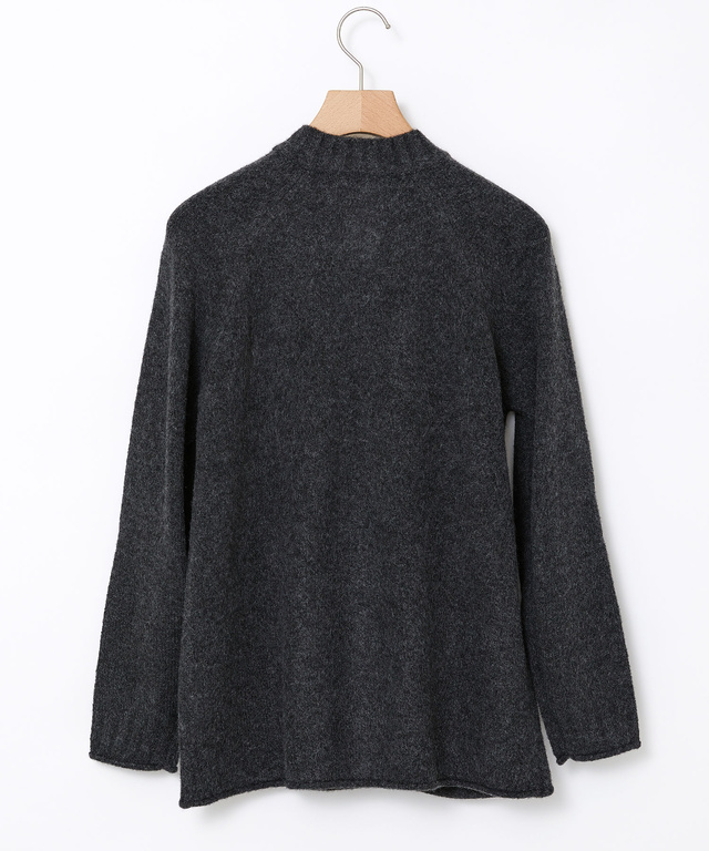 ウールブレンド ラグランスリーブ ニットカーディガン【手洗いOK】