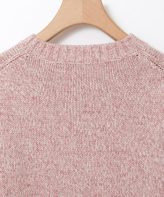 ウールブレンド カラーネップ ニット【手洗いOK】