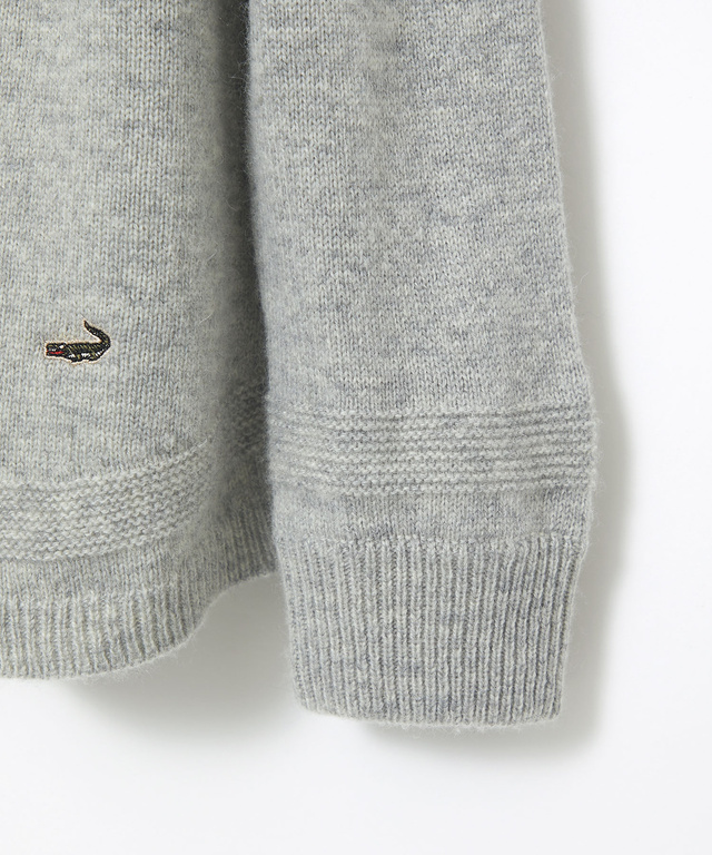 ウールブレンド ヘンリーネック ニット