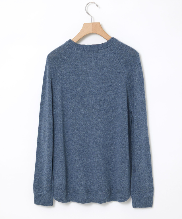 ウールブレンド ヘンリーネック ニット