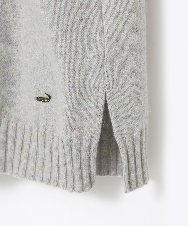 ハイネック ネップ ニットチュニック【手洗いOK】【オンラインショップ限定】