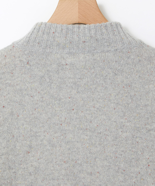 ハイネック ネップ ニットチュニック【手洗いOK】【オンラインショップ限定】