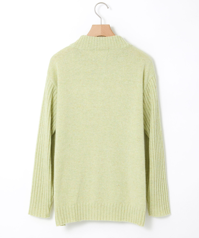 ハイネック ネップ ニットチュニック【手洗いOK】【オンラインショップ限定】