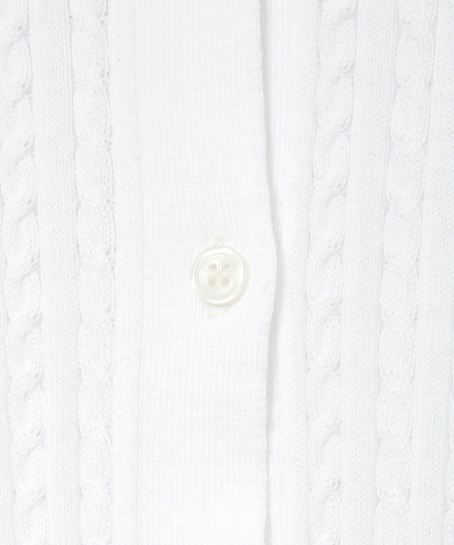 ケーブル ニット カーディガン【ウガンダオーガニックコットン】【手洗いOK】