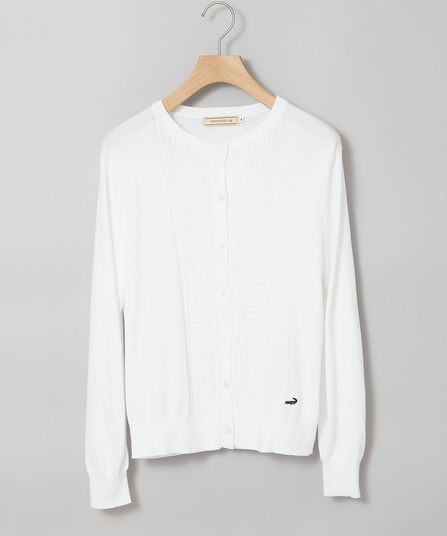 ケーブル ニット カーディガン【ウガンダオーガニックコットン】【手洗いOK】