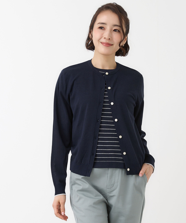 コットンブレンド ツイン ニット【手洗いOK】【オンラインショップ・一部店舗限定】