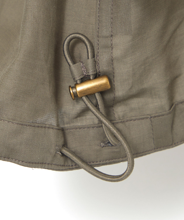 ノーカラー シアー ブルゾン