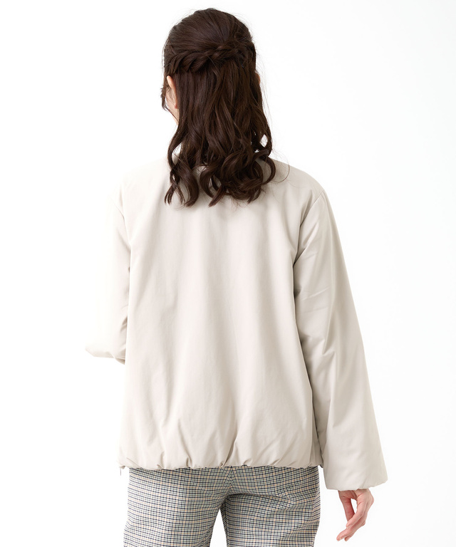 ノーカラー 中綿 ジャケット