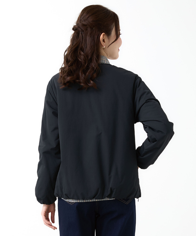 ノーカラー 中綿 ジャケット