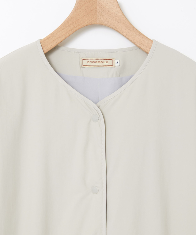 ノーカラー 中綿 ジャケット