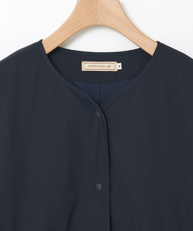 ノーカラー 中綿 ジャケット