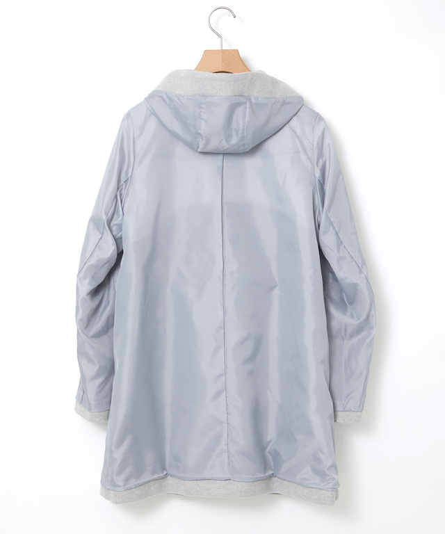 ウールライク フード付き コート 