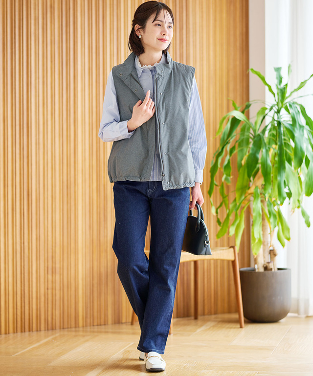 中綿 タフタ ベスト【撥水加工】