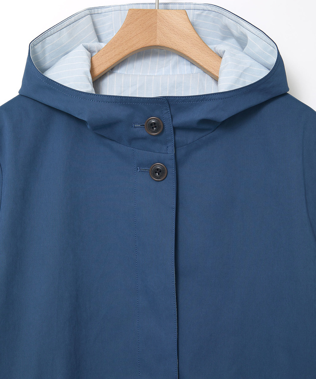 ストライプ バイカラー コート