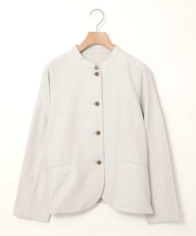 ツイル マオカラー ジャケット【手洗いOK】