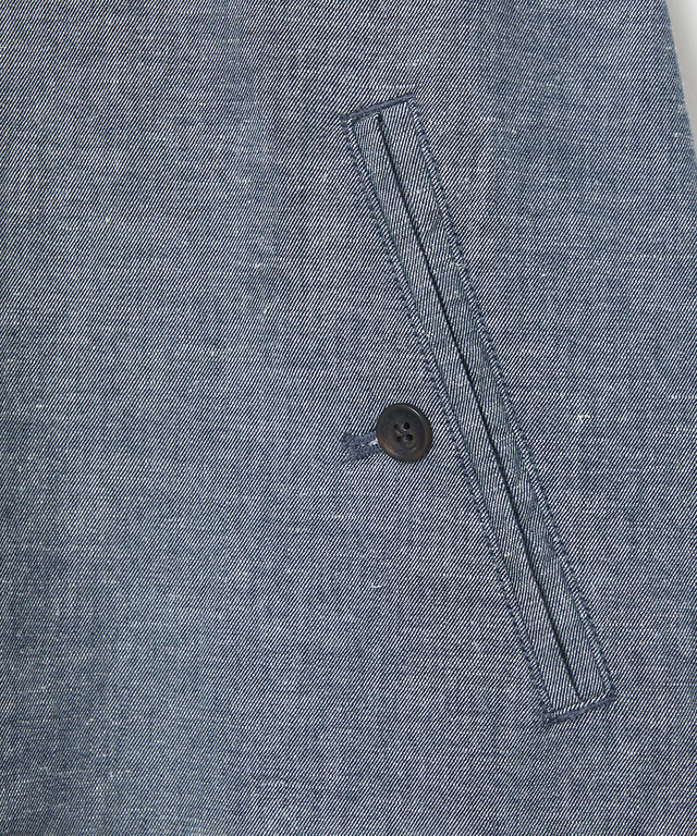 リネンブレンド ロング ジャケット