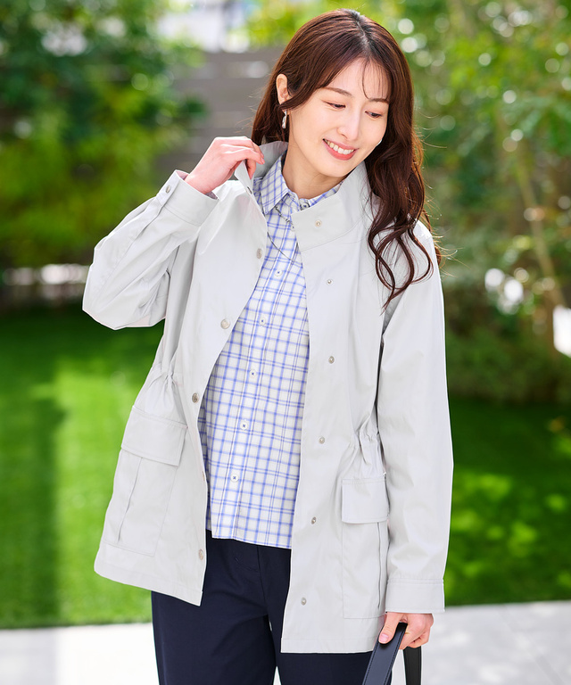 メモリー素材 バイカラー アウター【手洗いOK】