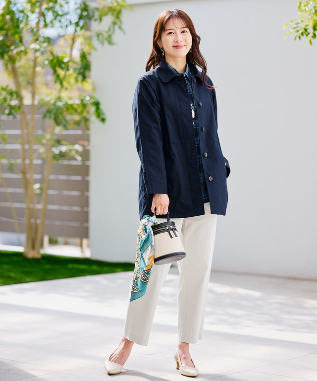 スピンドル付き ステンカラーコート【オンラインショップ・一部店舗限定】