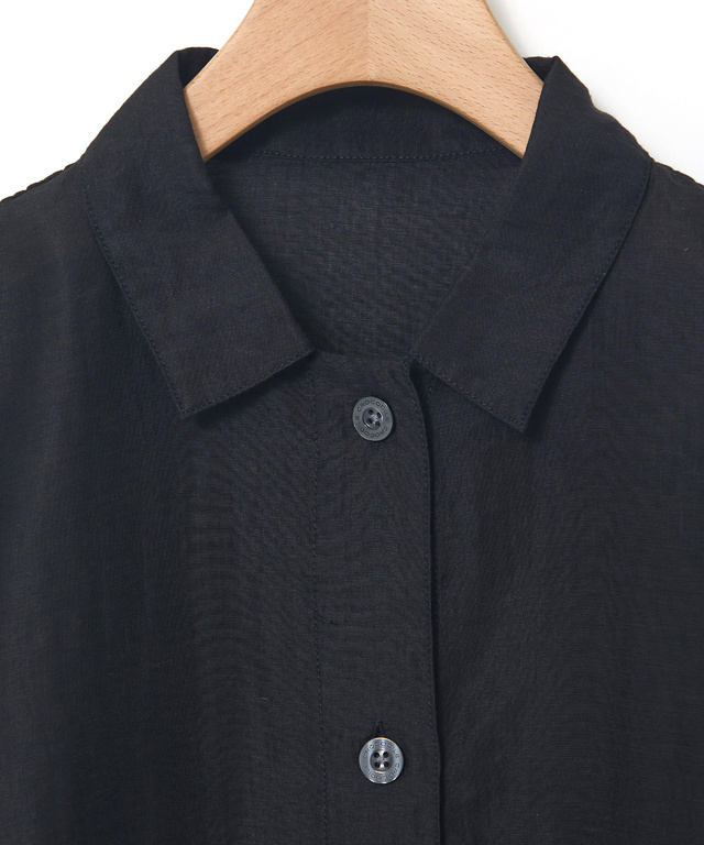 リネンブレンド シャツ ジャケット【手洗いOK】
