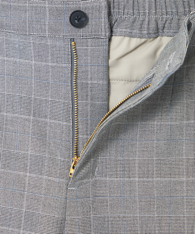 チェック柄 テーパード パンツ