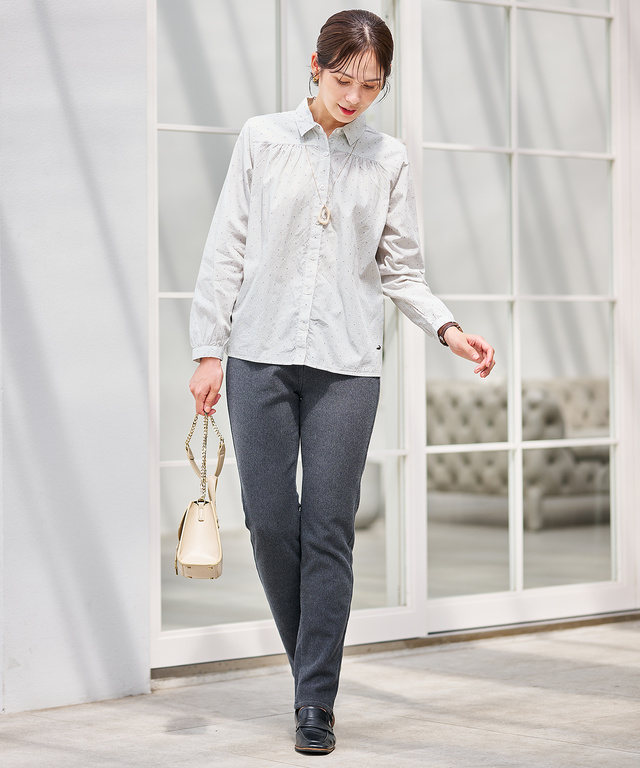 裏起毛 スリムパンツ