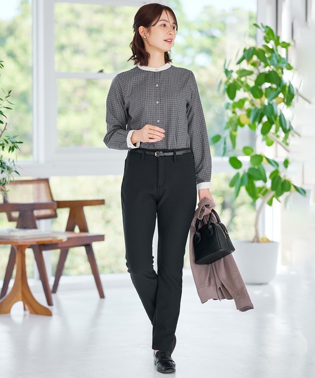 裏起毛 スリムパンツ