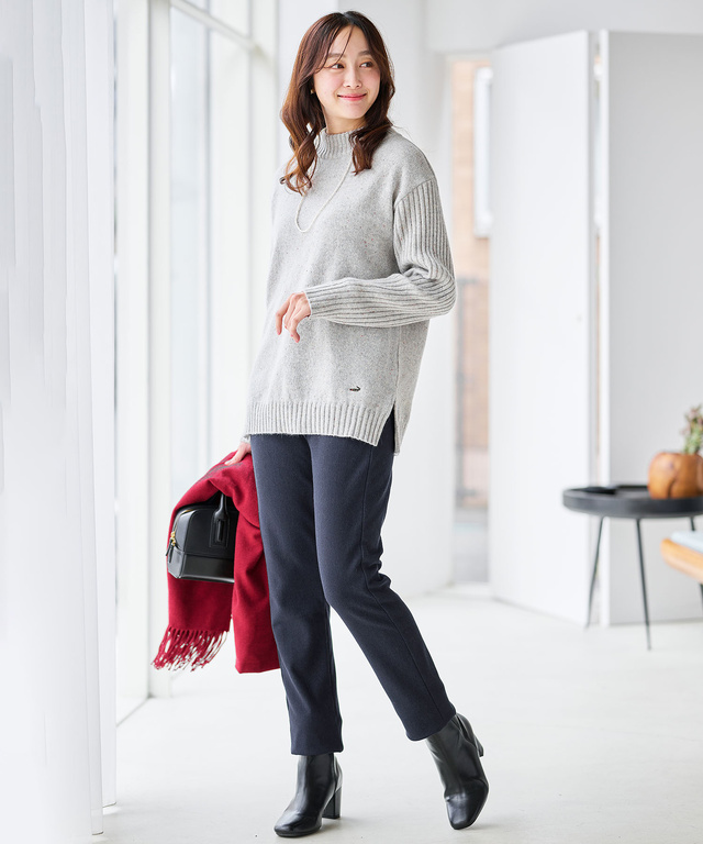 裏起毛 スリムパンツ